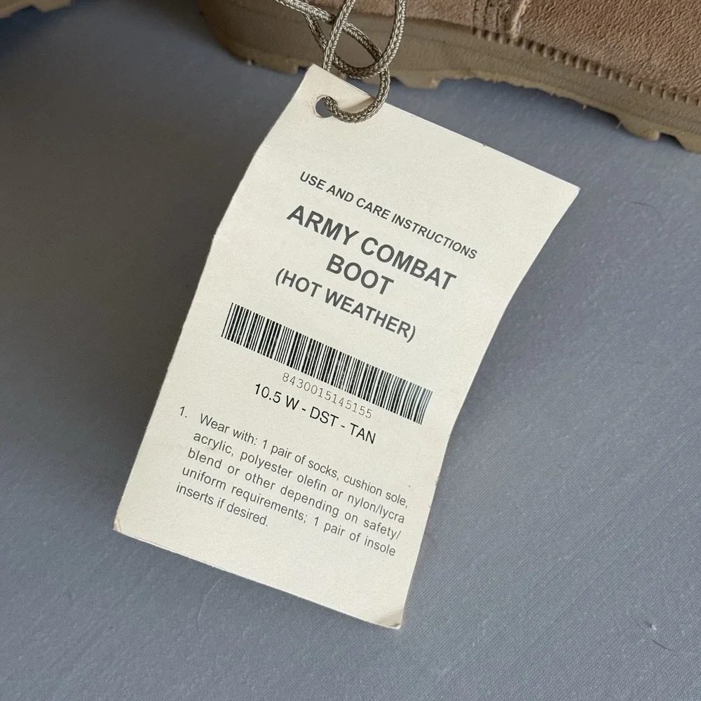 Army Hot Weather Combat Boots Mens 10.5W McRae Tan Military Vibram Reserves